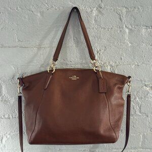 Coach F36591 Pebble Leather Kelsey Satchel with Gold Hardware